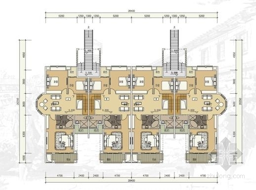 [山东]多种混合风格高品质生态休闲度假村建筑设计方案文本-多种混合风格高品质生态休闲度假村建筑平面图