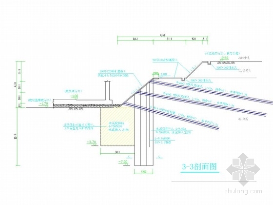 [浙江]深基坑复合土钉墙及双排桩支护施工图（附设计计算书）-复合土钉墙支护 