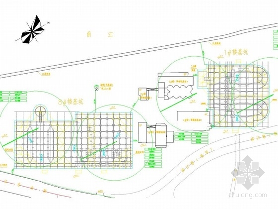 浙江深基坑资料下载-[浙江]12米深基坑排桩加两道内支撑支护施工图