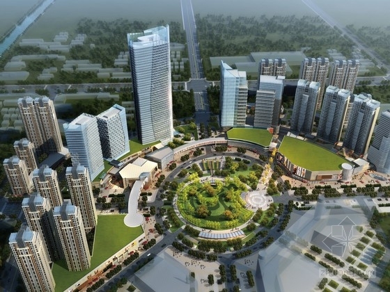 180米超高层设计资料下载-[河南]180米超高层城市综合体规划设计方案文本