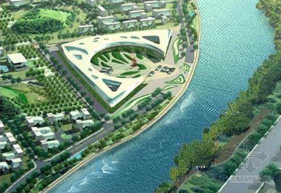 [广州]综合生态国际创新城景观规划设计方案-局部鸟瞰图