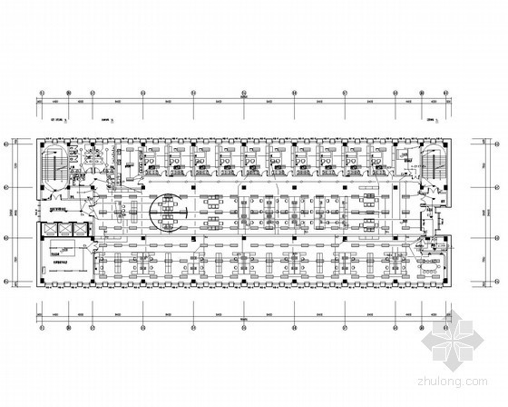 [江苏]高层办公大楼全套电气施工图纸440张（含照明与防雷计算书）-八层照明平面图 