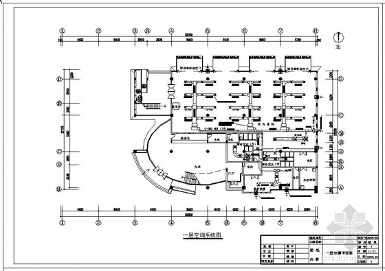 酒店一层中央空调设计图资料下载-休闲会所中央空调设计图
