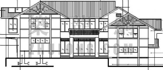 苏州中式别墅建筑设计方案资料下载-某别墅建筑设计方案（2）