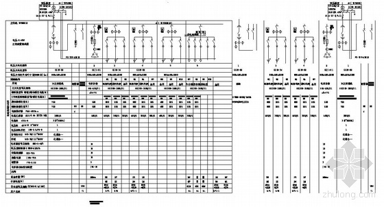 800kva变压器配电柜图纸资料下载-800KVA组合变电所系统图