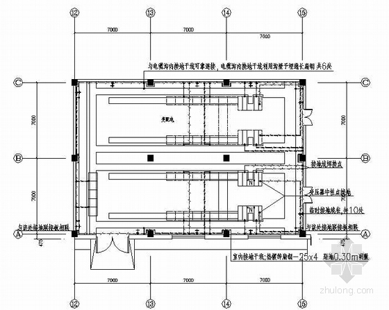 某项目施工总体平面布置图资料下载-某变配电室平面布置图