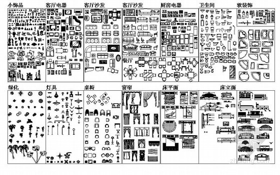 室内健身器材图库资料下载-很齐全的综合室内装饰图库