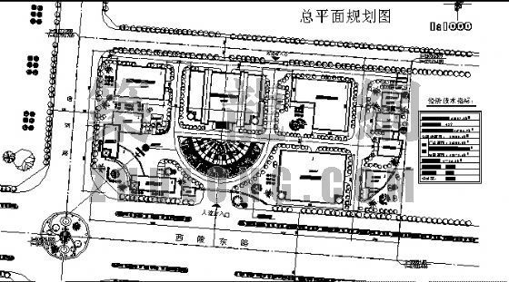 别墅平面规划图纸资料下载-药厂总平面规划图