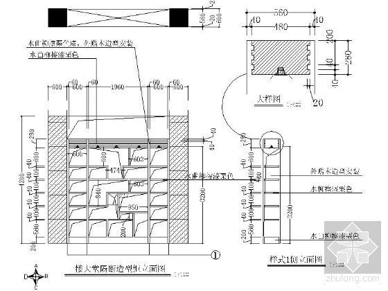 酒店隔断图纸资料下载-酒店大堂装饰隔断详图