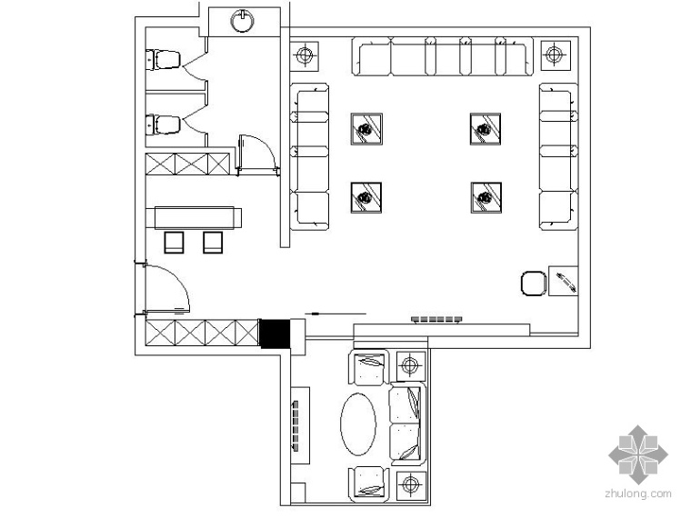40平方复式公寓资料下载-26平方KTV包间装修图