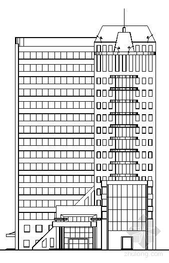 综合医院楼建筑方案资料下载-某十五层医院综合楼建筑方案图