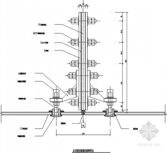 幕墙肋驳接节点构造详图