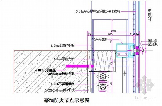 展会施工组织计划资料下载-[山东]会展中心玻璃、铝板幕墙施工组织设计(节点图)