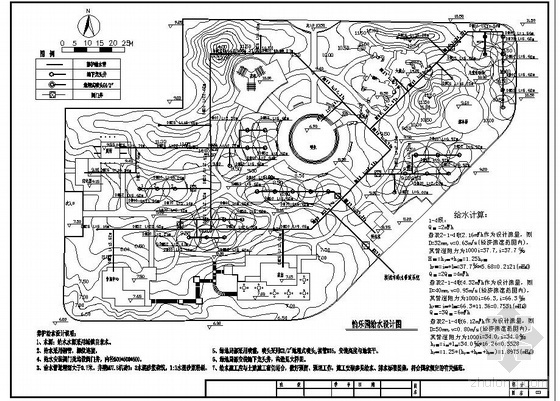 某游乐场所给排水景观设计图- 