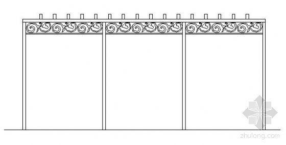 六方块护坡施工图资料下载-方钢花架施工图