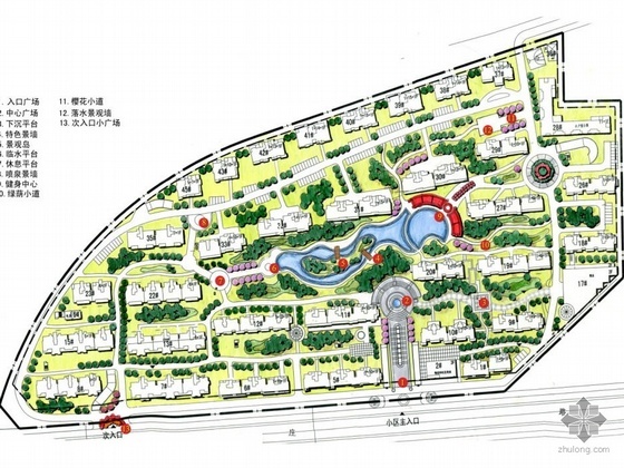 居住区景石花箱设计方案资料下载-扬州居住区景观设计方案