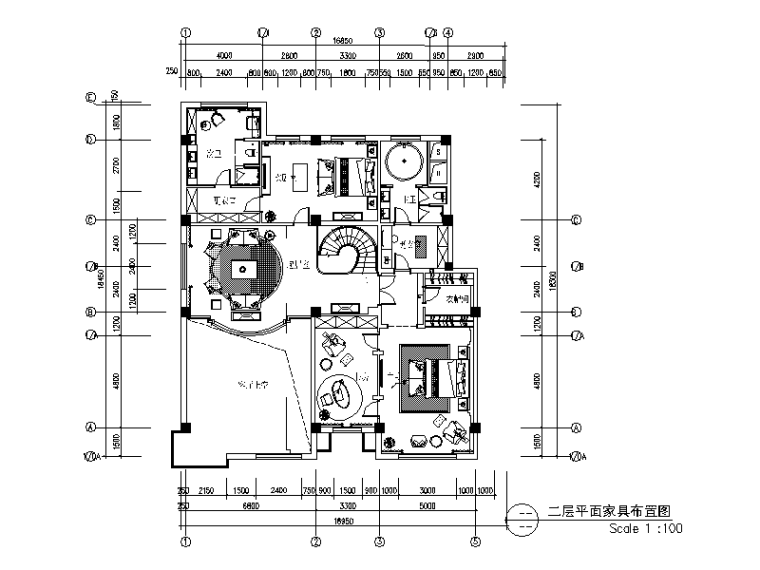 高层豪宅内部装修图片资料下载-全套欧式古典豪宅设计CAD施工图（含效果图）