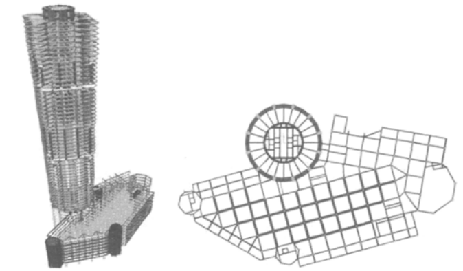 abaqus工程实例资料下载-南京新百三期塔楼结构动力弹塑性分析