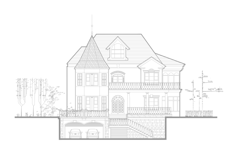 经典别墅建筑图纸资料下载-四套经典的别墅施工图