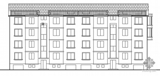 7层框架建筑设计资料下载-某四层框架住宅楼建筑设计方案图