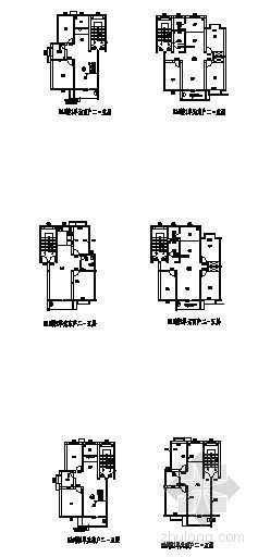 高档户型小区cad资料下载-高档塔楼住宅户型图集