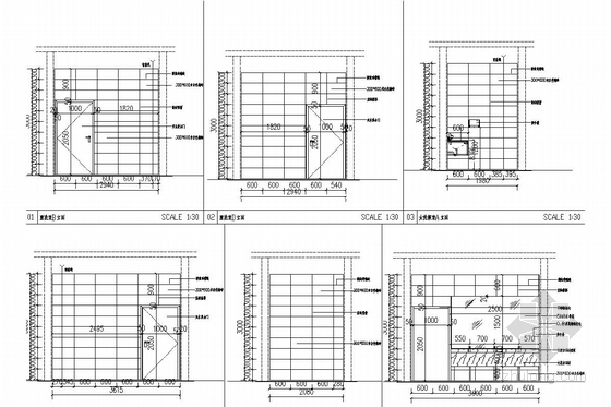 [内蒙古]大型家居建材主题购物中心施工图（含效果图） 立面图