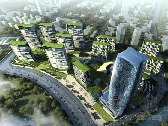 商务风格loft资料下载-[上海]超高层现代风格城市综合体设计方案文本（知名事务所）