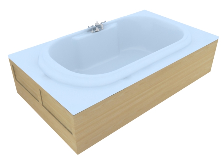 浴缸3dmax模型下载资料下载-现代简约浴缸3D模型下载