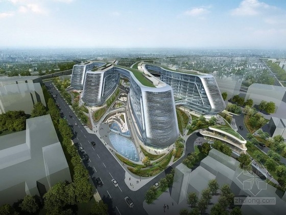商业区建筑景观设计方案资料下载-[上海]绿意商业区景观设计方案（知名设计师作品）
