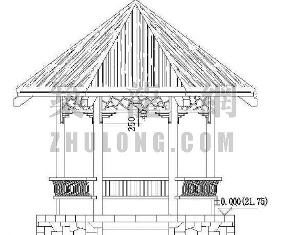 竹篱笆节点资料下载-草庐亭施工图