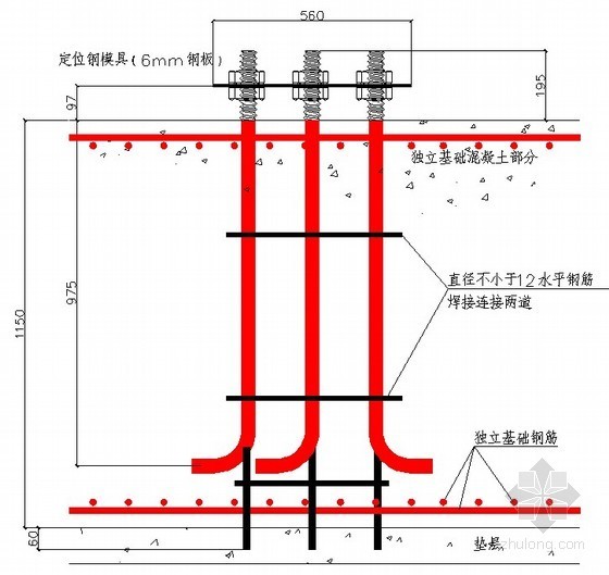 工业厂房地脚螺栓加固施工工艺（钢板）- 