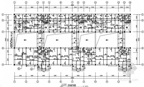 坡屋面砌体结构图资料下载-砌体结构私人别墅结构施工图（三层 混凝土井桩基础）