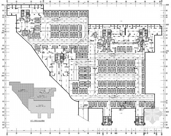 湖南植物园平面图资料下载-[湖南]小区地下室电气平面图（含变电所布置图）