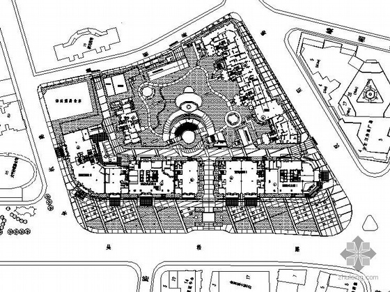 小区景观总平面cad景观资料下载-杭州小区中心景观总平面图及细部节点全套