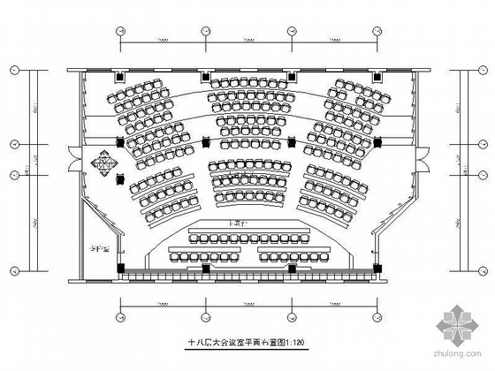 大会议室室内施工图资料下载-某办公楼大会议室施工图