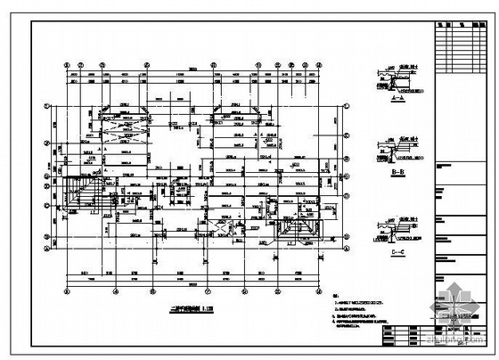 东莞某三层A2型轻钢别墅建筑结构图-3