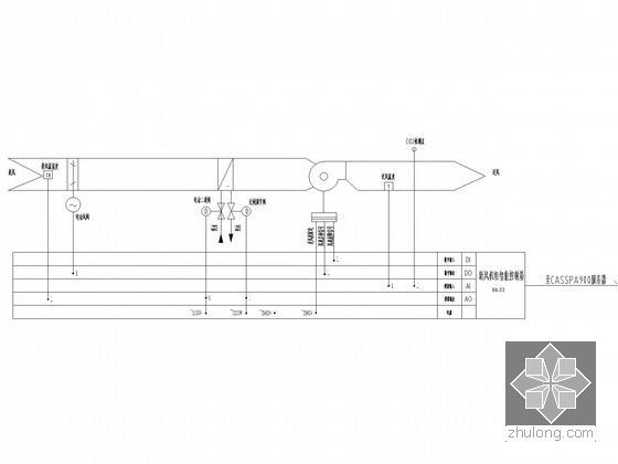 [长沙]地下商场空调通风全套设计施工图(详图丰富)-新风机组智能控制箱控制示意图
