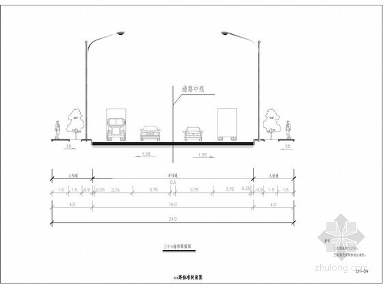 道路两侧景观绿化带设计图纸