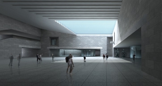 [河南]3层现代风格大型博物馆建筑设计方案文本（含cad）-博物馆效果图