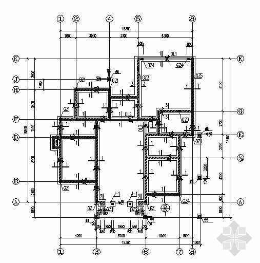 五层别墅结构图纸资料下载-某二层砖混别墅结构图纸