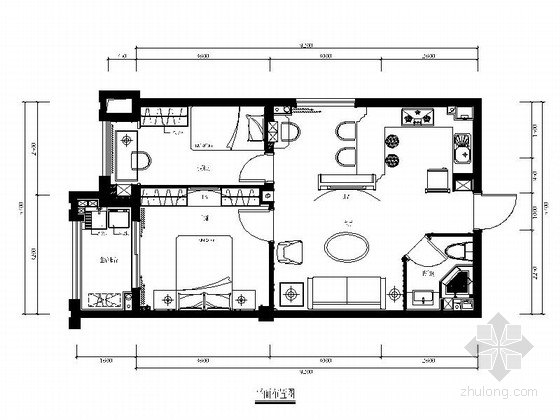 现代小区弱电全套图资料下载-[福州]生态小区现代风格两居室样板房室内装修图（含效果图）
