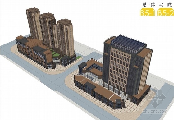 板式公寓酒店建筑资料下载-[江苏]高层板式商务楼建筑设计方案文本（含两套设计方案）