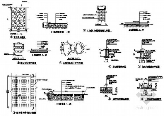 石材铺装通用大样资料下载-多种道路铺装大样图