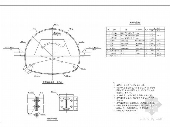 钢拱架安装方案资料下载-Ⅳ级围岩(S4)钢拱架设计图
