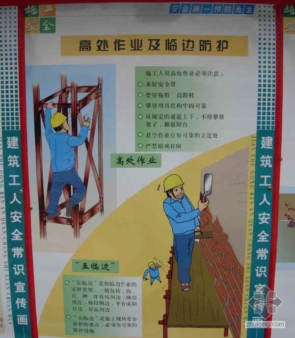 上海安全文明施工照片资料下载-工程安全文明CI（漫画 照片）