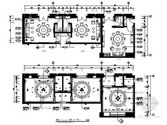 中餐餐饮空间cad资料下载-五星酒店中餐小包间施工图