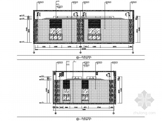 [安徽]生态产业文化园研发中现代办公室室内装饰施工图大会议室立面图