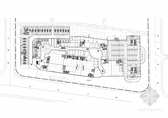 公共空间设计CAD效果图资料下载-[河北]大型商业广场室内步行街公共空间装修设计方案（含高清效果图 推荐下载!）