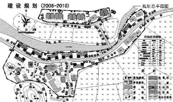 某村小游园平面灌溉资料下载-某新农村建设规划总平面图