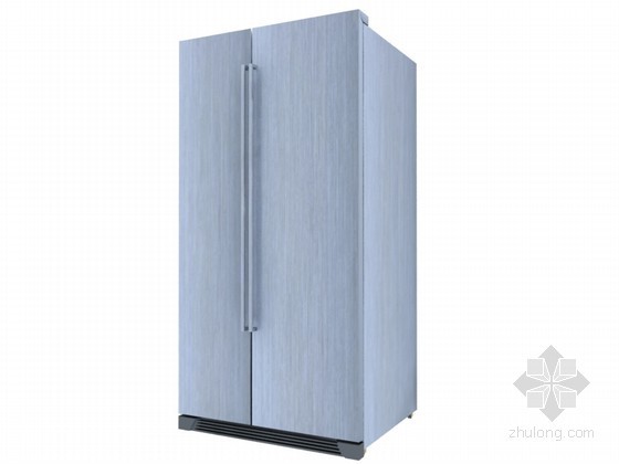 单开门冰箱su模型资料下载-对开门冰箱3D模型下载